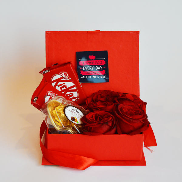 Red Box of Roses and Chocolates